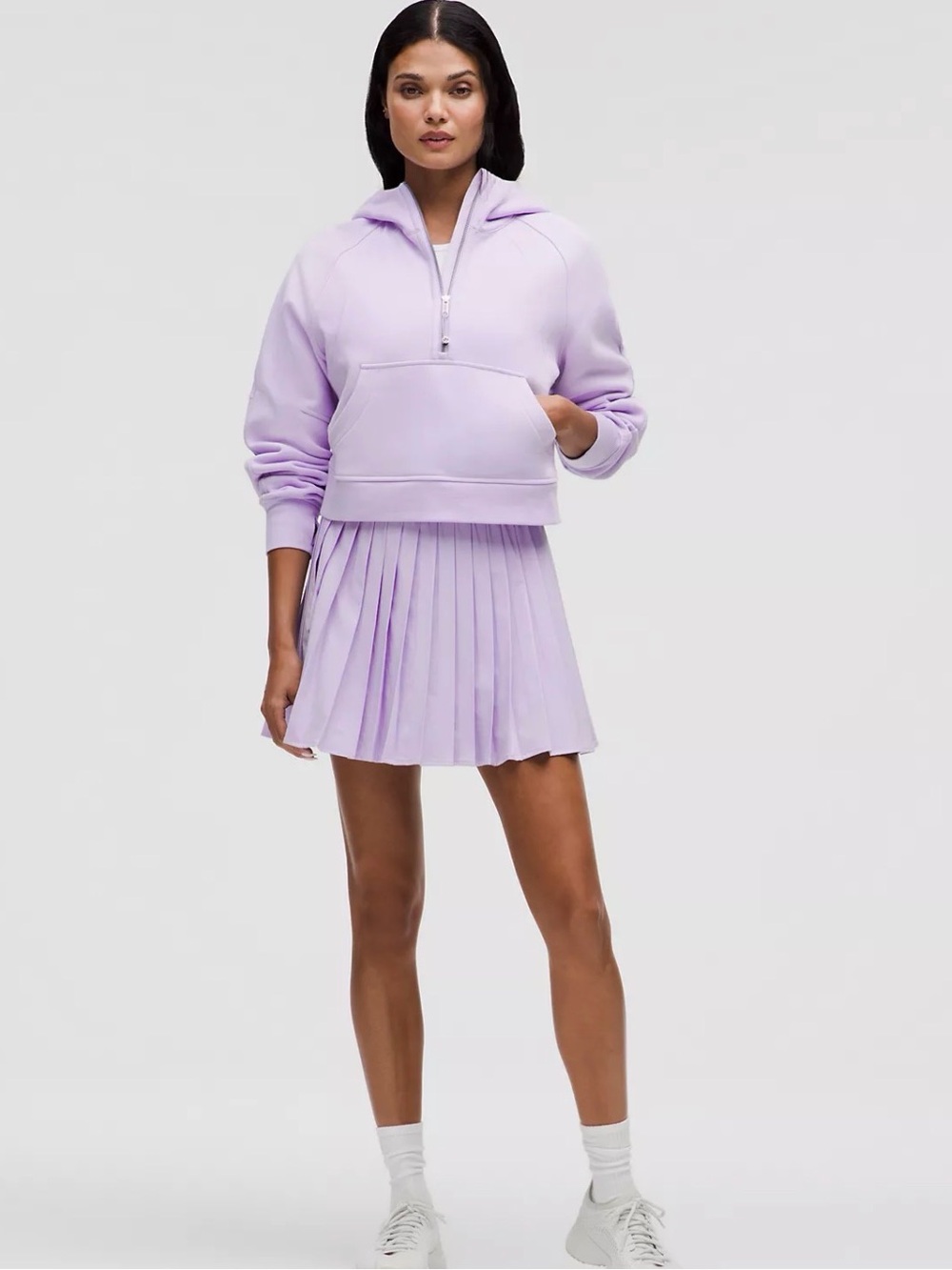 Lululemon Lavender Purple Half Zip Cropped Hoodie XS/S